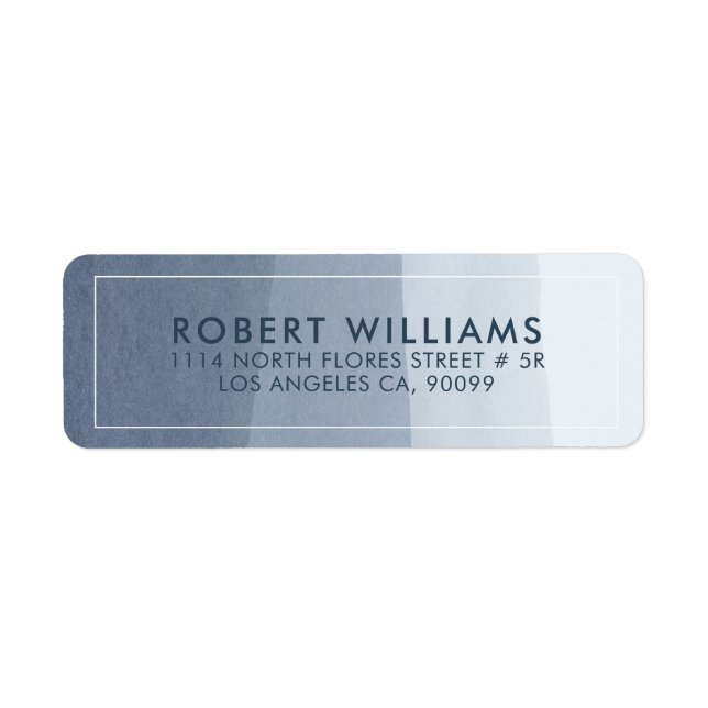 Contemporary Tranquil Gray Abstract Landscape Label (Front)