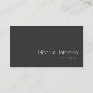 Contemporary Trendy Stylish Gray Business Card