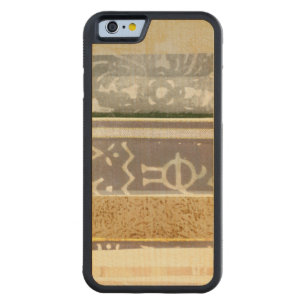 Contemporary Tribal Pattern Painting Carved Maple iPhone 6 Bumper Case