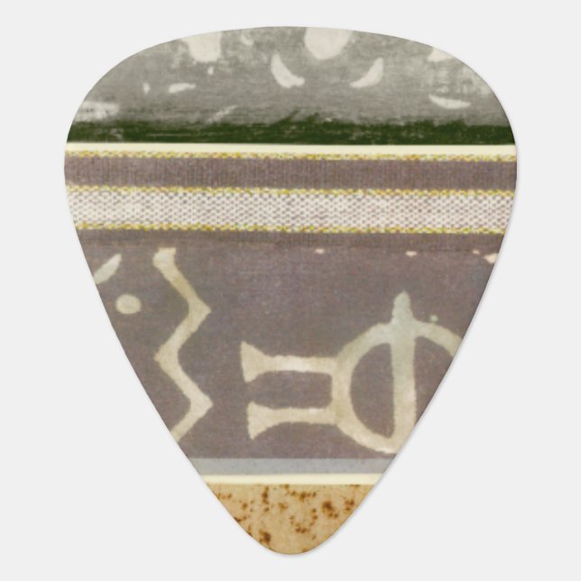 Contemporary Tribal Pattern Painting Guitar Pick (Front)