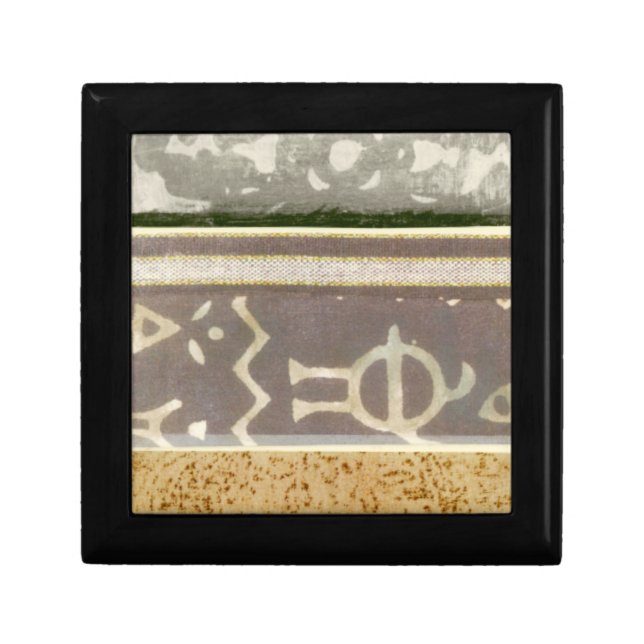 Contemporary Tribal Pattern Painting Jewelry Box (Front)