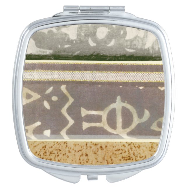 Contemporary Tribal Pattern Painting Makeup Mirror (Front)