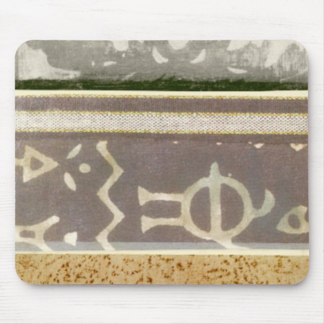 Contemporary Tribal Pattern Painting Mouse Pad (Front)