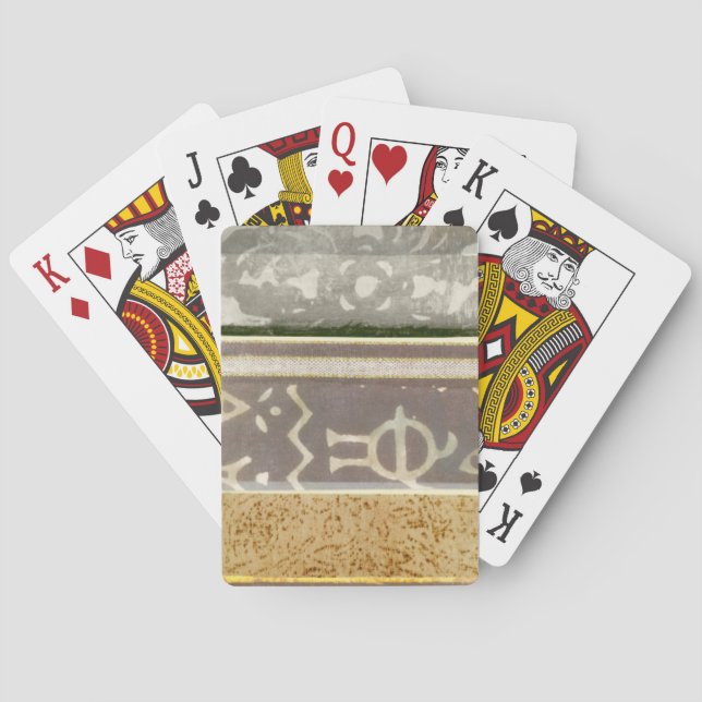 Contemporary Tribal Pattern Painting Poker Cards (Back)