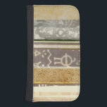 Contemporary Tribal Pattern Painting Samsung S4 Wallet Case<br><div class="desc">A contemporary tribal pattern painting that mixes the concrete with the abstract. Multiple panels layer color next to each other,  telling a complex story. This would make a great gift for a loved one!</div>