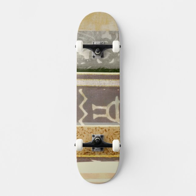 Contemporary Tribal Pattern Painting Skateboard (Front)