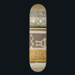 Contemporary Tribal Pattern Painting Skateboard<br><div class="desc">A contemporary tribal pattern painting that mixes the concrete with the abstract. Multiple panels layer color next to each other,  telling a complex story. This would make a great gift for a loved one!</div>