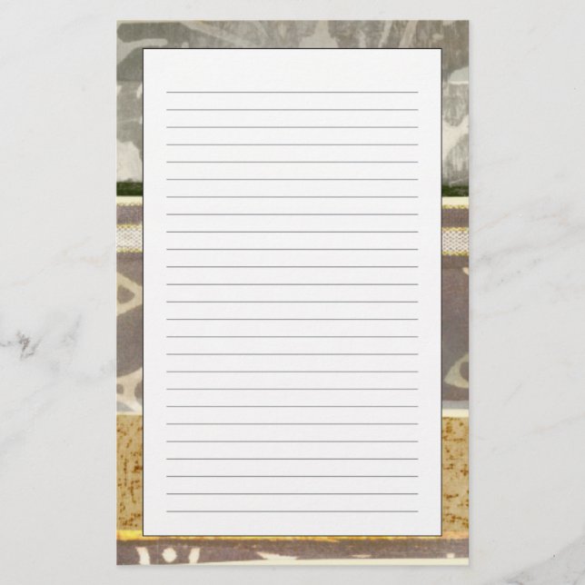 Contemporary Tribal Pattern Painting Stationery (Front)