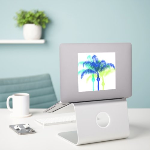 Contemporary Tropical Palm Trees Large Sticker