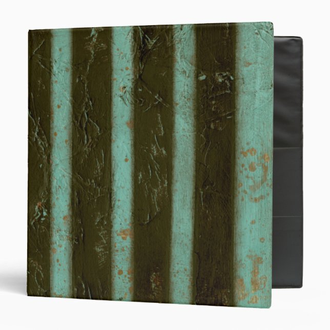 Contemporary Turquoise Air Grate Binder (Front/Inside)