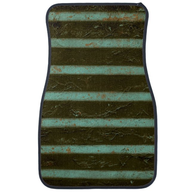 Contemporary Turquoise Air Grate Car Floor Mat (Front)
