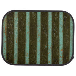 Contemporary Turquoise Air Grate Car Floor Mat
