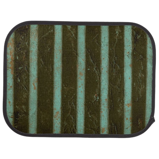 Contemporary Turquoise Air Grate Car Floor Mat (Rear)