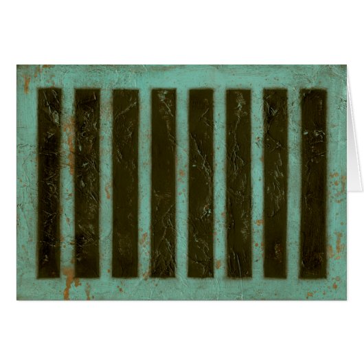 Contemporary Turquoise Air Grate Cards (Front Horizontal)