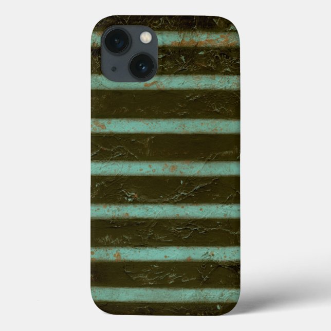 Contemporary Turquoise Air Grate Case-Mate iPhone Case (Back)