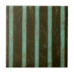 Contemporary Turquoise Air Grate Ceramic Tile
