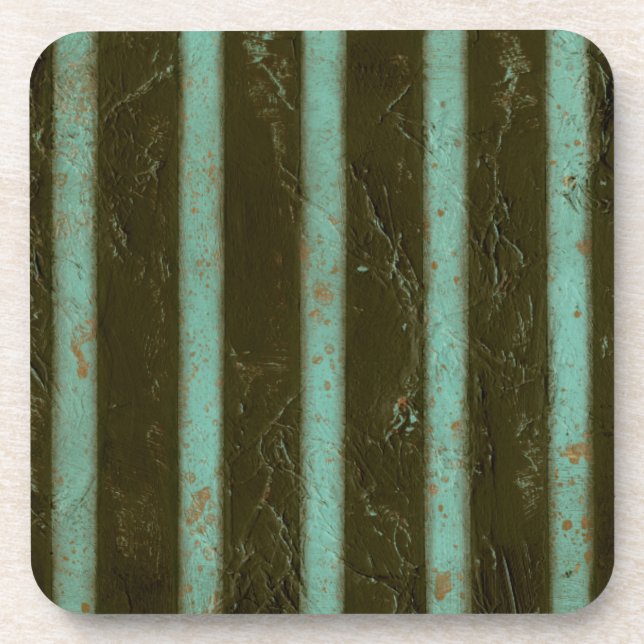 Contemporary Turquoise Air Grate Coaster (Front)