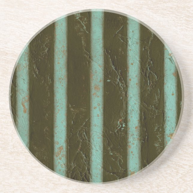 Contemporary Turquoise Air Grate Coaster (Front)