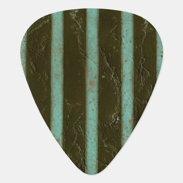 Contemporary Turquoise Air Grate Guitar Pick (Front)