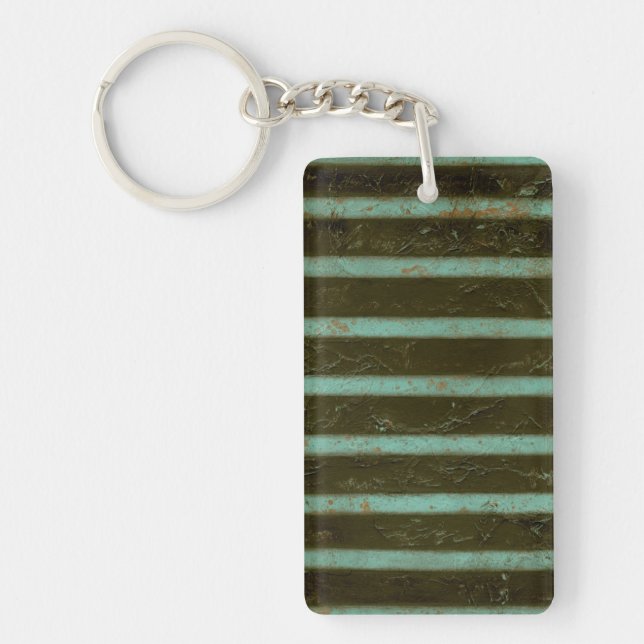 Contemporary Turquoise Air Grate Keychain (Front)