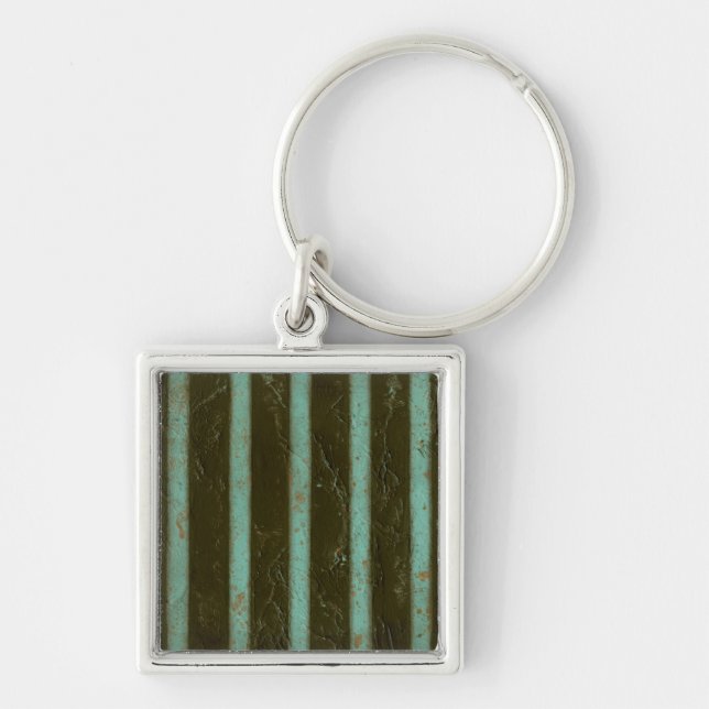 Contemporary Turquoise Air Grate Keychain (Front)