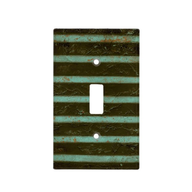 Contemporary Turquoise Air Grate Light Switch Cover (Front)