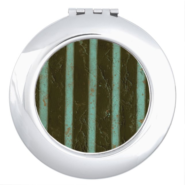 Contemporary Turquoise Air Grate Mirror For Makeup (Front)