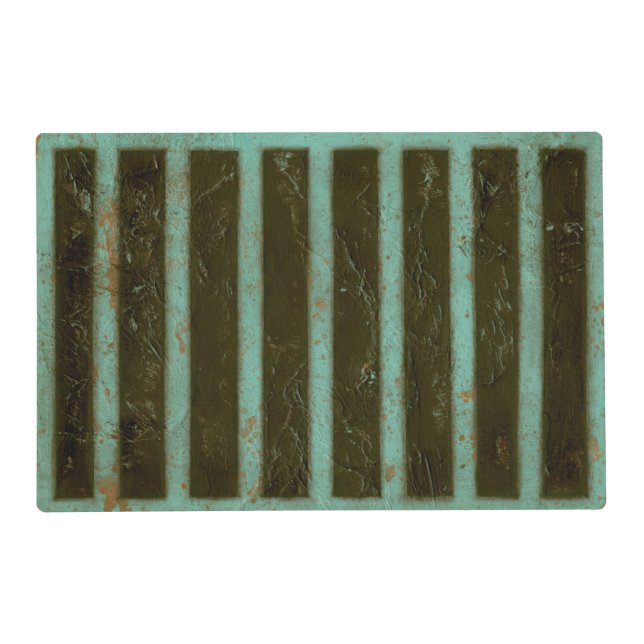 Contemporary Turquoise Air Grate Placemat (Front)