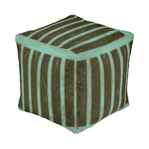 Contemporary Turquoise Air Grate Pouf