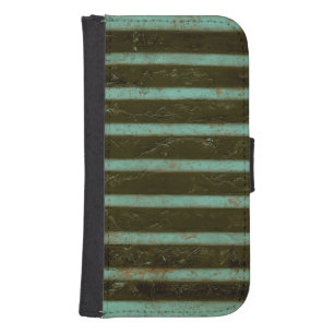Contemporary Turquoise Air Grate Wallet Phone Case For Samsung Galaxy S4