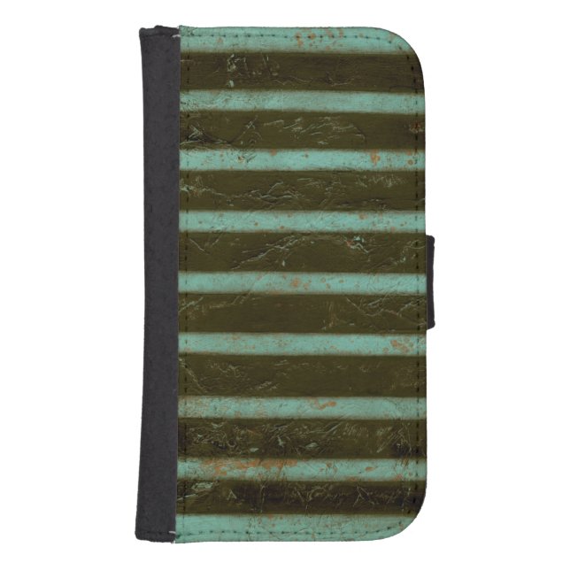 Contemporary Turquoise Air Grate Samsung Galaxy Wallet Case (Front)