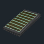 Contemporary Turquoise Air Grate Tri-fold Wallet<br><div class="desc">A contemporary turquoise air grate is the subject of this work by Jennifer Goldberger. Rust stains show on the grate,  giving it a well used feel. A fun print,  order yours today!</div>