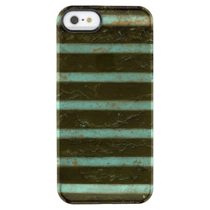 Contemporary Turquoise Air Grate Clear iPhone SE/5/5s Case