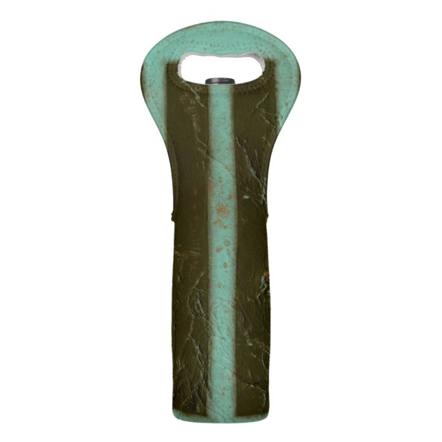Contemporary Turquoise Air Grate Wine Bag (Back)