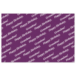 Contemporary Typography Purple Birthday &amp; Name Tissue Paper