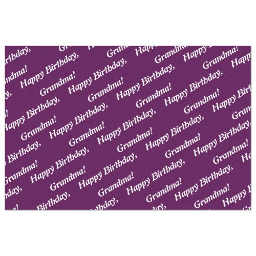 Contemporary Typography Purple Birthday  Name Tissue Paper