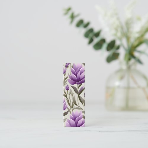 Contemporary Waldorf Floral Pattern Art Bookmark Calling Card