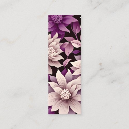 Contemporary Waldorf Floral Pattern Art Bookmark Calling Card
