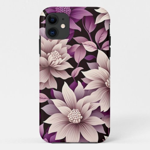 Contemporary Waldorf Floral Pattern Artwork  iPhone 11 Case