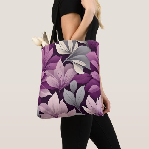 Contemporary Waldorf Floral Pattern Artwork  Tote Bag