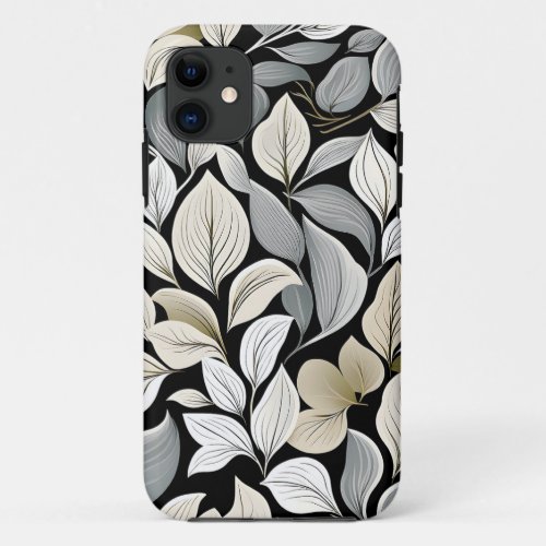 Contemporary Waldorf Leaf Pattern Artwork  iPhone 11 Case
