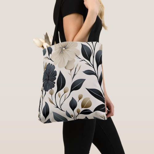 Contemporary Waldorf Leaf Pattern Subtle Colors Tote Bag