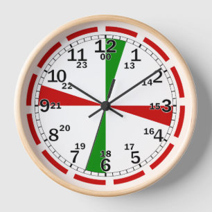 Contemporary Wall Clock Chic SOS Signal Accents