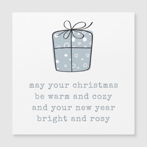 Contemporary Warm Cozy Quote Dusty Blue Christmas