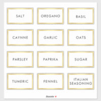 Contemporary Waterproof Label for Spice Jars 