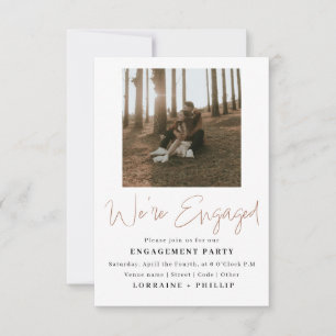 Contemporary We’re Engaged 2-Photo Invite