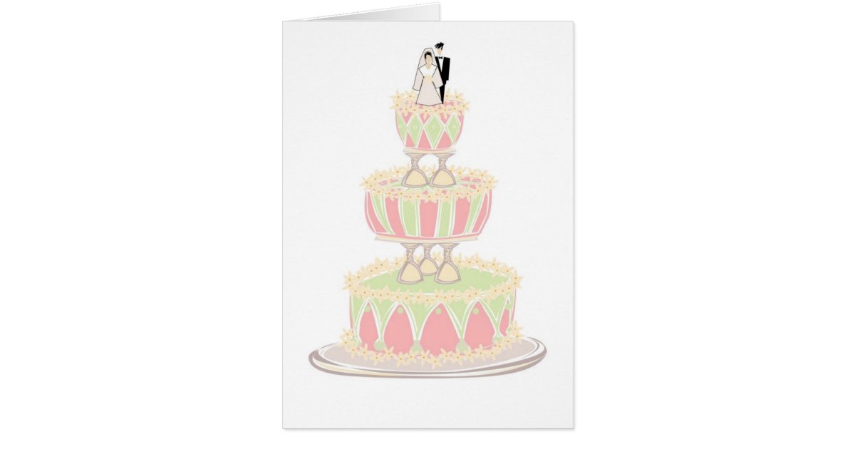 Contemporary Wedding Cake With Wine Glass Tiers Zazzle Com