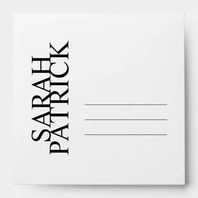 CONTEMPORARY Wedding Envelopes (Front)