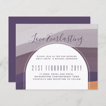 Contemporary Wedding Party Invitation BUDGET