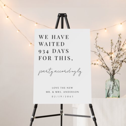 Contemporary Wedding Reception Welcome Sign